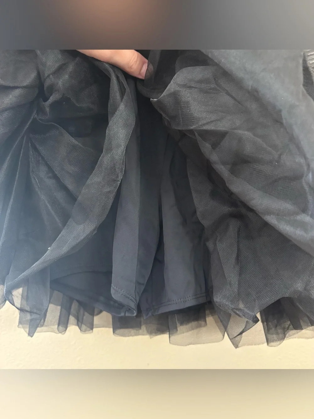 Weissman black & gold dance tutu dress bow girls Large LC glam retro glitz jazzy